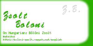 zsolt boloni business card